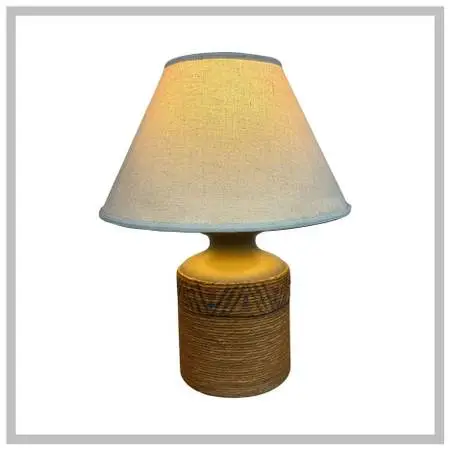 Rustic Textured Rope Table Lamp, Mid 20th Century