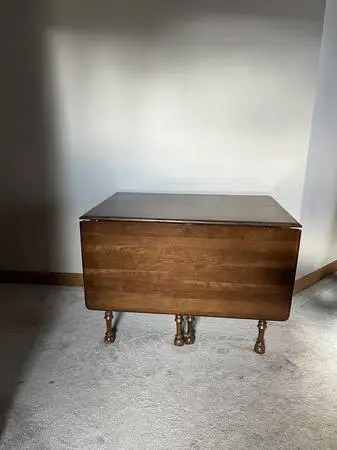 Solid Cherry Drop Leaf Table & 8 Chairs