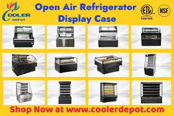Open Air Refrigerator Display Case – Commercial Grab & Go Cooler