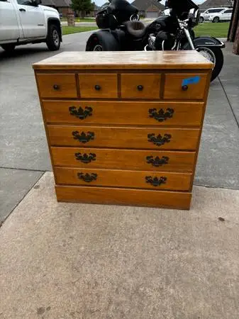 PRICE REDUCED Solid Rock Maple Antique 3 Drawer Chest of Drawers