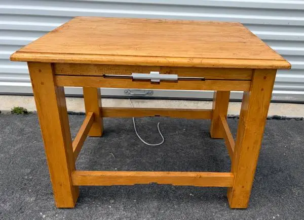 Solid Wood Side Table with Southwest Design