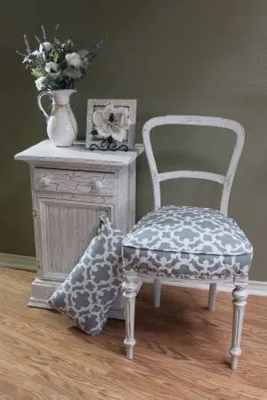 *Reduced Lovely Custom Painted And Reupholstered Vintage Chair