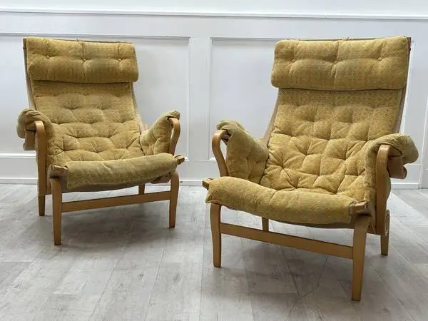 Mid Century Lounge Chair 2 Bruno Mathsson Dux Pernilla Chairs $1065 Ea