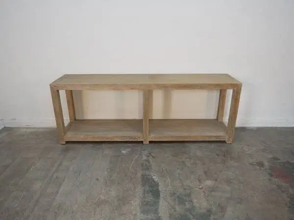 Parson Style Wood Console table with bottom shelf 78Wx18D x 28 H