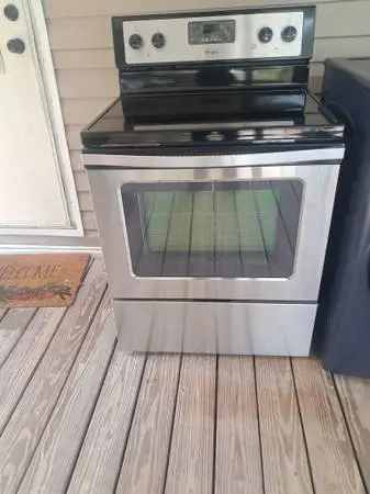 Whirlpool Stainless Steel Glass Top Stove $300