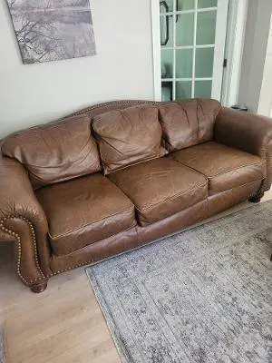 LEATHER SOFA AND LOVE SEAT