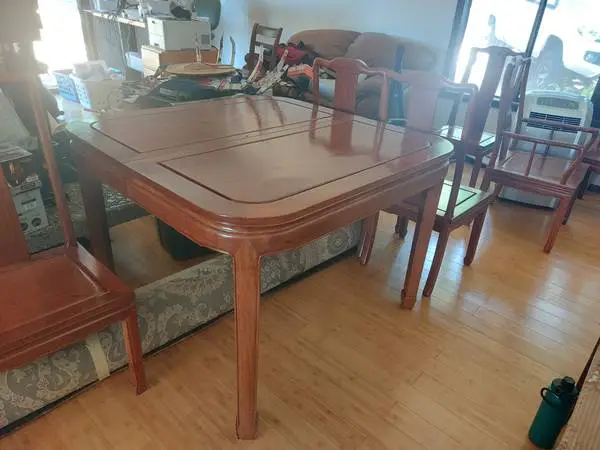 Chinese Rosewood table and chairs