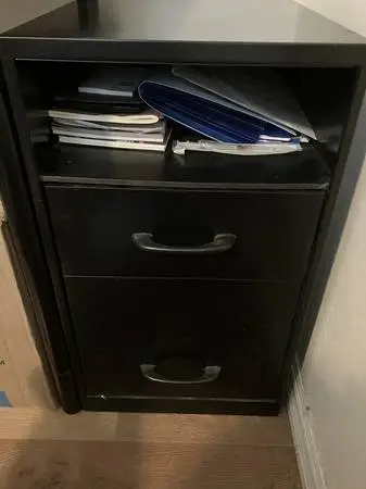 Metal filing cabinet