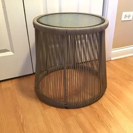 Ebern Designs moonstone modern rope side table