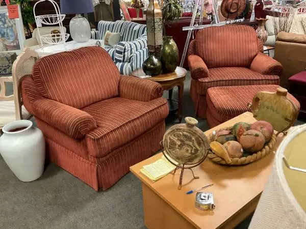 Arm Chairs with Ottoman