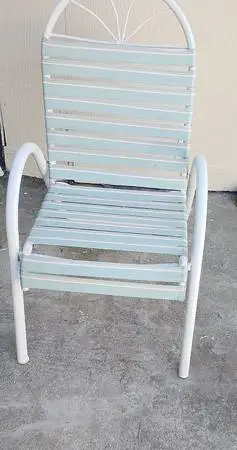 Vinyl Strap Patio Chairs - Set of 2