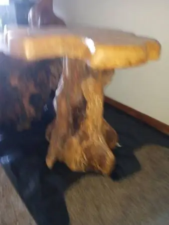Large live edge all wood table/stand