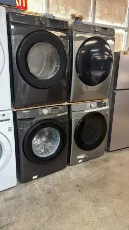 Samsung back front load washer and gas dryer
