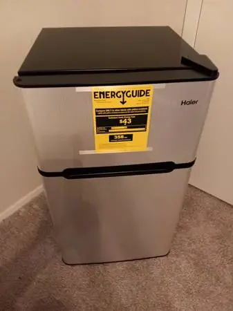 New Haier two door refrigerator 3.2 cubic feet