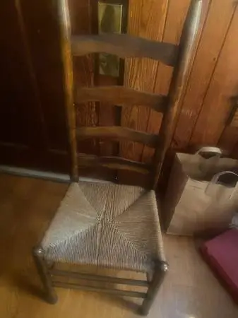 100 year old ladder back chair in excellent condition
