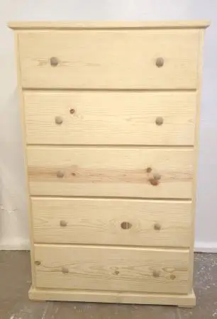Brand New ! 5 drawer natural finish dresser ~ Tocador de 5 cajones !