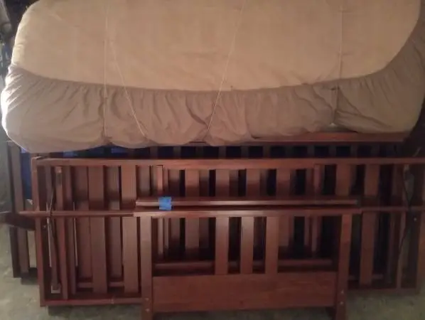 Beautiful Queen Size light Wooden Oak Futon