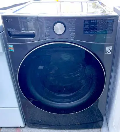 LG Front Load Washer Machine Black Stainless Steel WM4000HBA 27 Inch