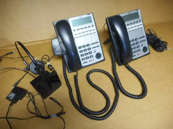 OFFICE PHONES-5-NEC MODEL IP4WW ONE WITH WIRELESS HEADSET