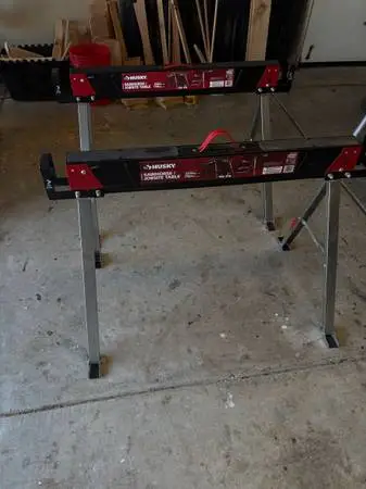 NEW Set of Two Sawhorses / Jobsite Table