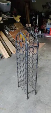 Heavy iron wine rack 28 bottles