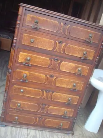 vintage eastlake tall chest drawers