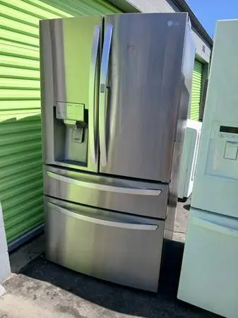 Full size lg thinq stainless steel refrigerator