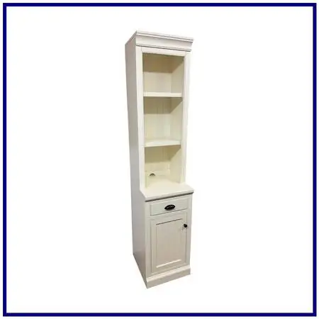 Pottery Barn Aubrey Storage Shelf With Cabinet, Dutch White