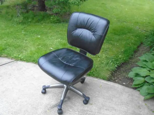 Home Office Chair Black Leather Soft