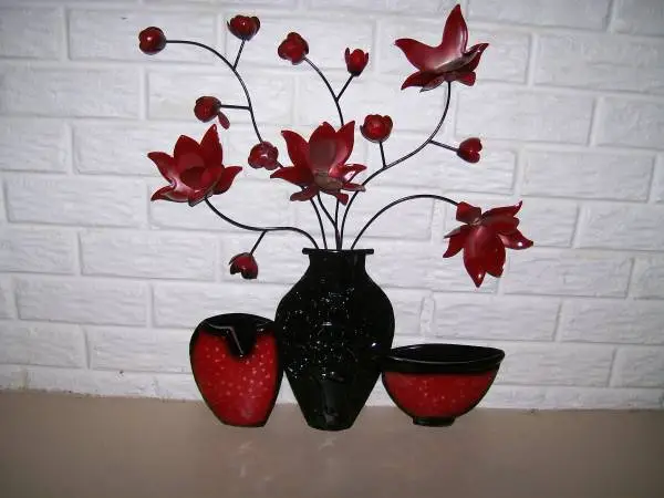 TWO WALL HANGING DECORATIVE ART PIECES