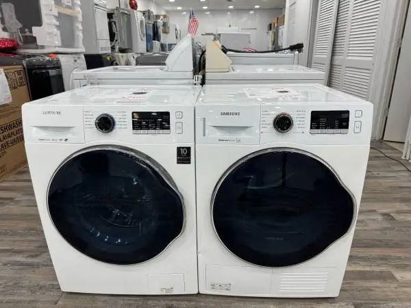 Samsung 24”W Frontload High Efficiency Washer & Electric Dryer  ventless W/war