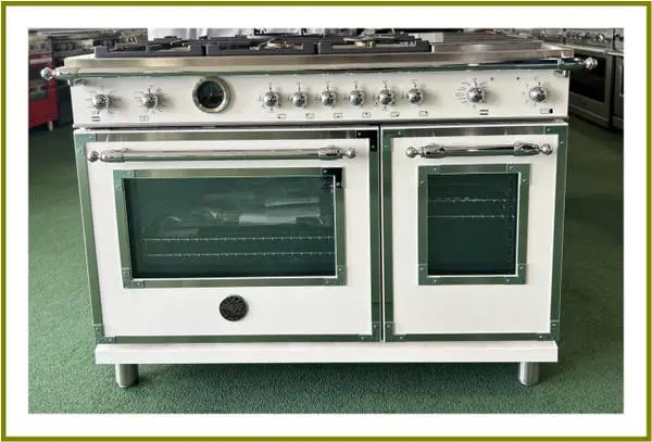 Bertazzoni Heritage 48 Free Standing Dual Fuel Range Ivory Gloss