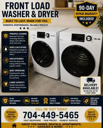 Stackable compact washer dryer set