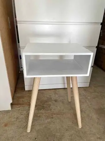 White night stand glossy finish