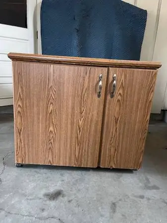 Sewing Cabinet/Oak Finish