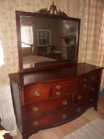 Vintage 1950s Drexel Dresser w/ Mirror – Solid Wood – 62” – $300 OBO