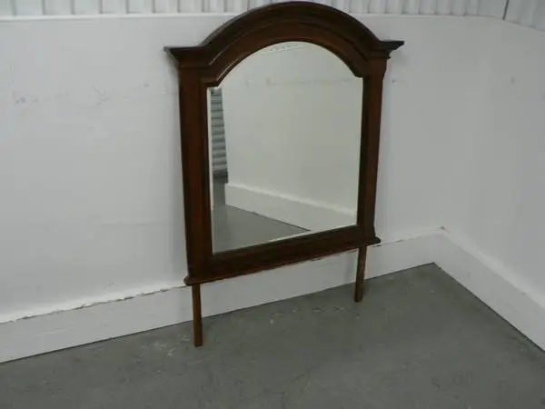Wood Dresser Mirror, with Beveled Glass