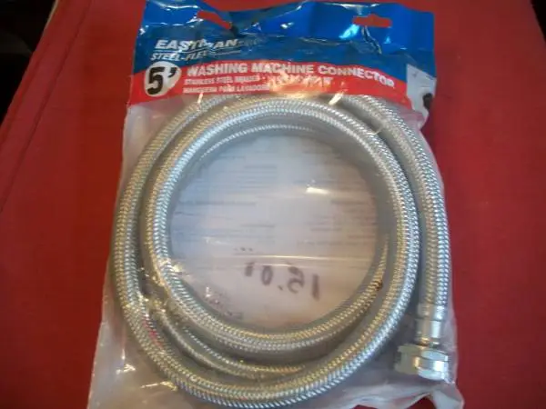 Eastman Stainless Steel Washing Machine Fill Hose 5 NEW