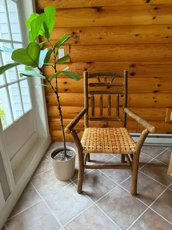 Rustic Hickory Ladder Back Chair