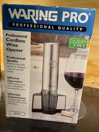 Brand New, Never Opened Waring Pro cordless wine opener