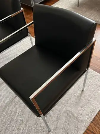 Side chair - black and chrome