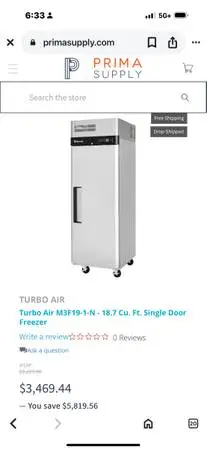 Commercial freezer