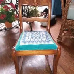 Antique Duncan Phyfe Rose Carved Back Childs Rocker