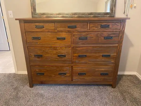 Bedroom dresser and 2 bedside tables