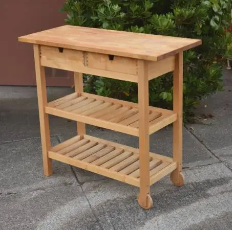 One ($179) or 2 ($358) Kitchen Cart, Butcher Block Top, Kitchen Island