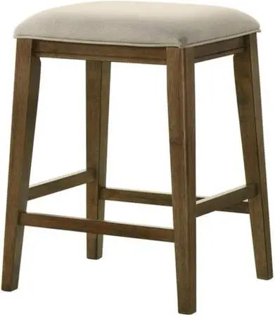 Sasha Walnut Counter Height Stool with Upholstered Seat #24782