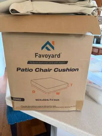 Patio chair cushion set of 2