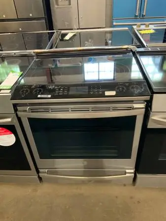**GE PROFILE ELECTRIC GLASS TOP SLIDE IN STOVE**ON SALE NOW**