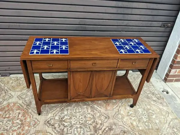 Mid Century Modern Broyhill Brasilia Bar Cart Server. OBO.