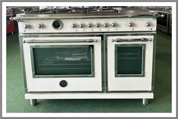 Bertazzoni Heritage 48 Free Standing Dual Fuel Range Ivory Gloss